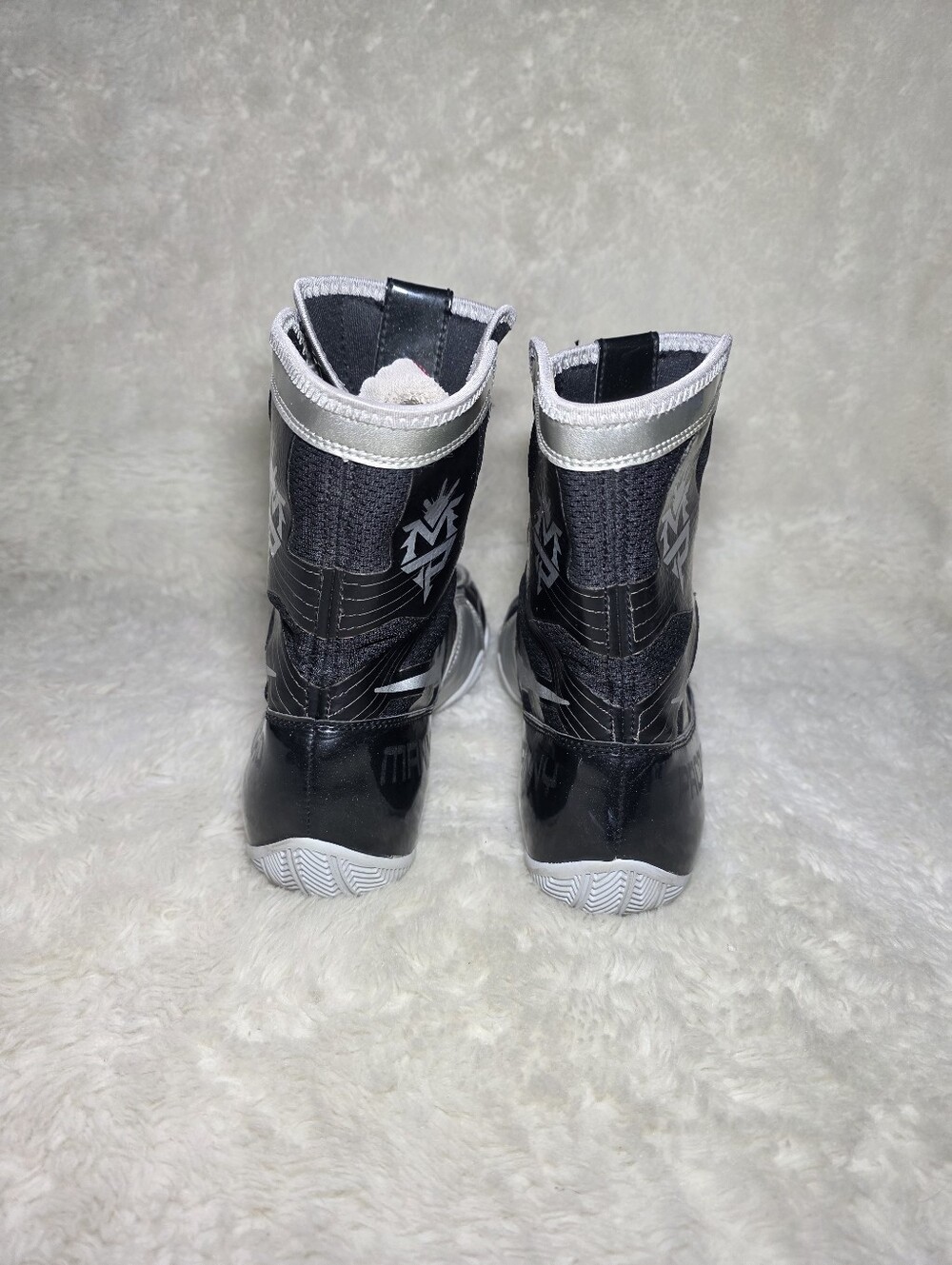 Nike Hyperko 1 MP Manny Pacquiao Boxing Boots Black Silver 477872-021 Size 9 - Picture 5 of 11